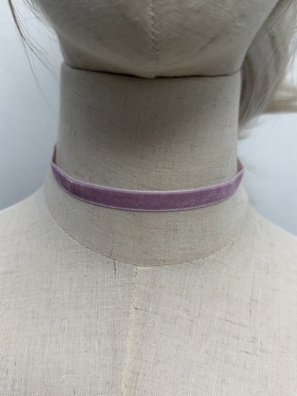 Dusty Pink Velvet Choker Necklace Gold Tone Coquette Cottagecore Y2K